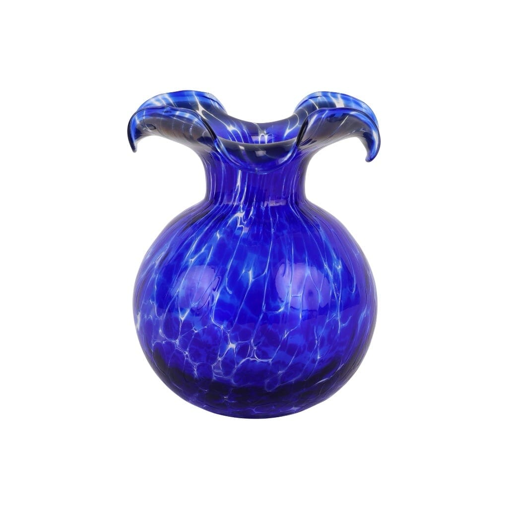 Vietri Hibiscus Glass Cobalt Tortoiseshell Bud Vase Vases Vietri 