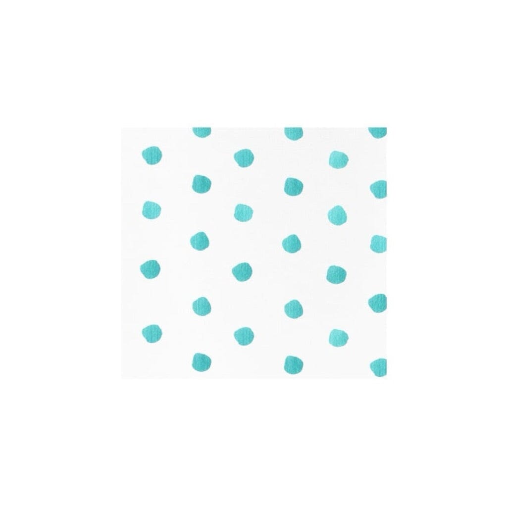 Vietri Papersoft Napkins Dot Aqua Cocktail Napkins Napkins Vietri 