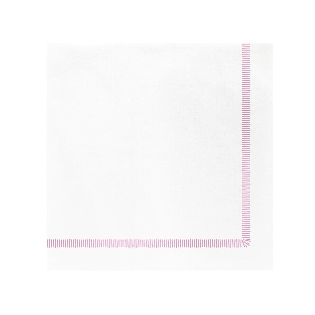 Vietri Papersoft Napkins Fringe Pink Dinner Napkins Napkins Vietri 