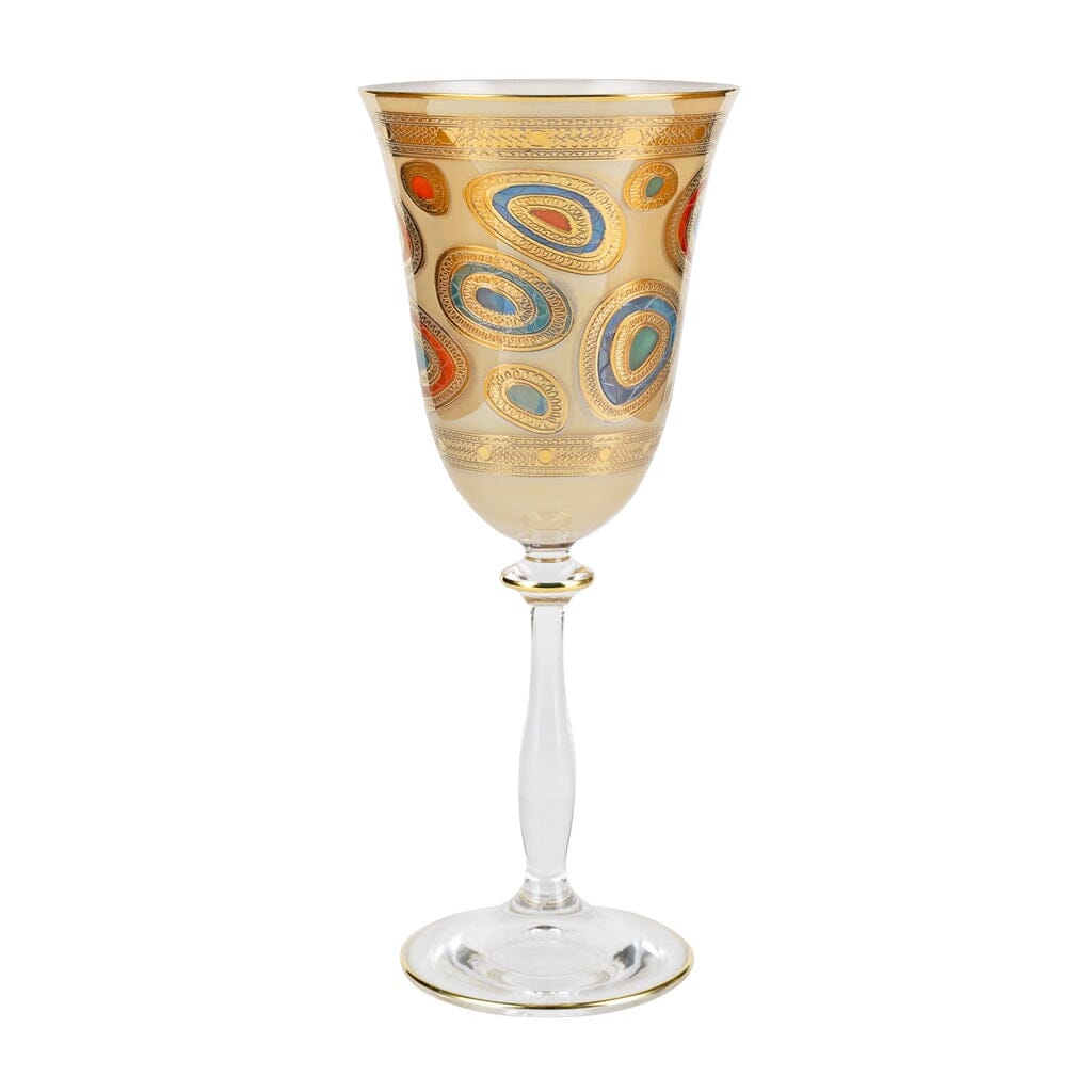 Vietri Regalia Wine Glass Drinkware Vietri Cream 