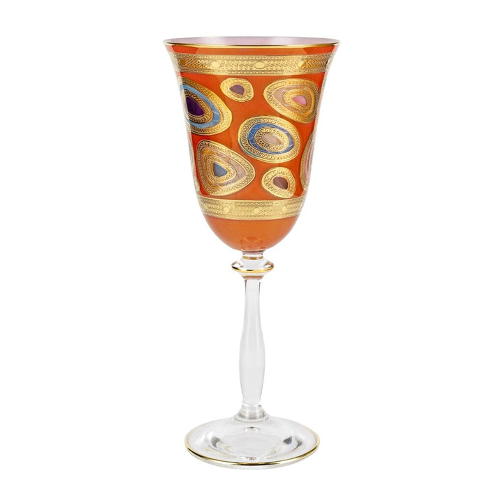 Vietri Regalia Wine Glass Drinkware Vietri Orange 