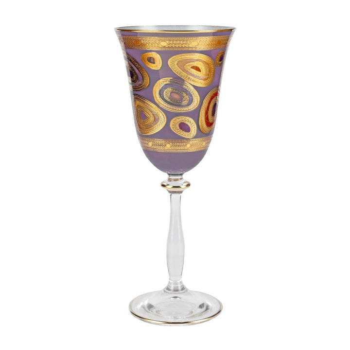 Vietri Regalia Wine Glass Drinkware Vietri Purple 