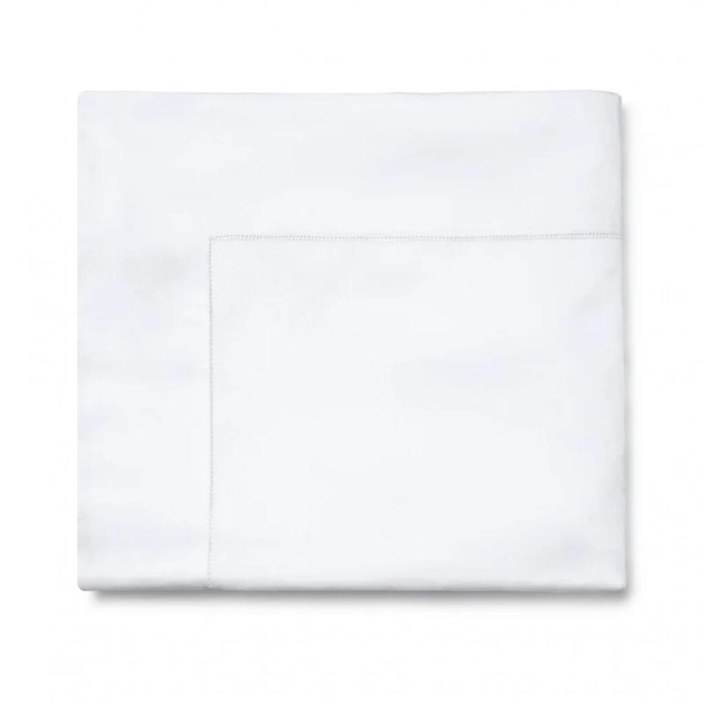 Sferra Fiona King Flat Sheet 114" x 114" Bedding Sferra WHITE 