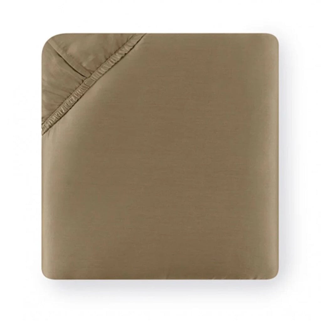 Sferra Giotto Cal King Bottom Fitted 72" x 84" x 17" Bedding Sferra DARK KHAKI 