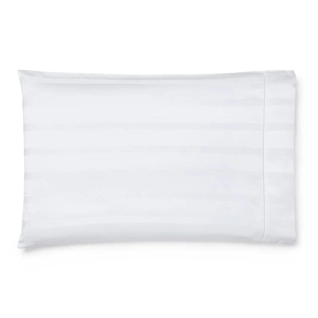 Sferra Giza 45 Stripe Standard Pillowcase 22" x 33" Bedding Sferra WHITE 