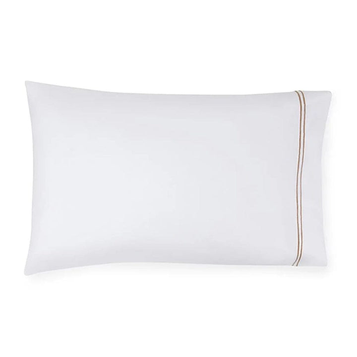 Sferra Grande Hotel Standard Pillowcase 22" x 33" Bedding Sferra WHITE/TAUPE 