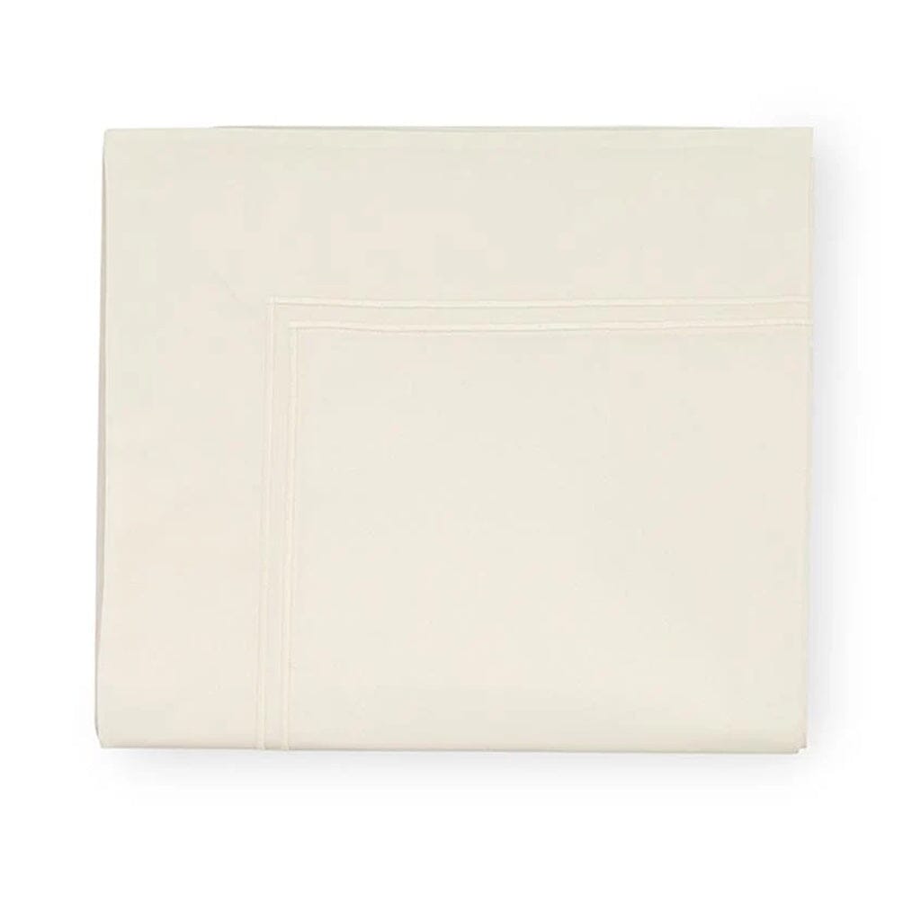 Sferra Grande Hotel King Flat Sheet 114" x 114" Bedding Sferra IVORY/IVORY 