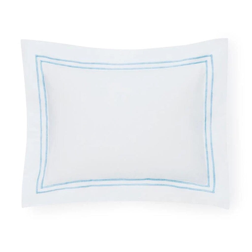 Sferra Grande Hotel Boudoir Sham 12" x 16" Bedding Sferra WHITE/BLUE 