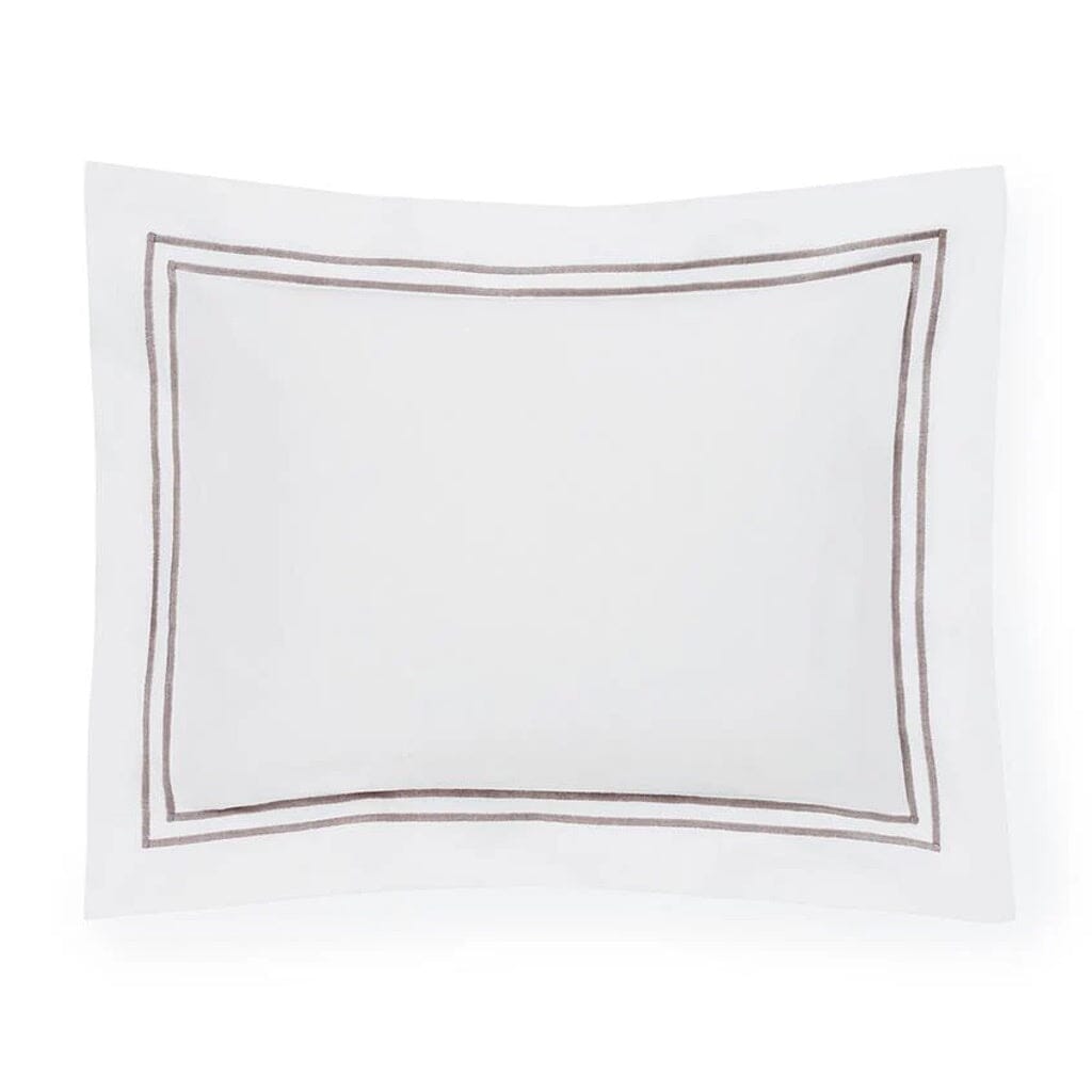 Sferra Grande Hotel Boudoir Sham 12" x 16" Bedding Sferra WHITE/GREY 