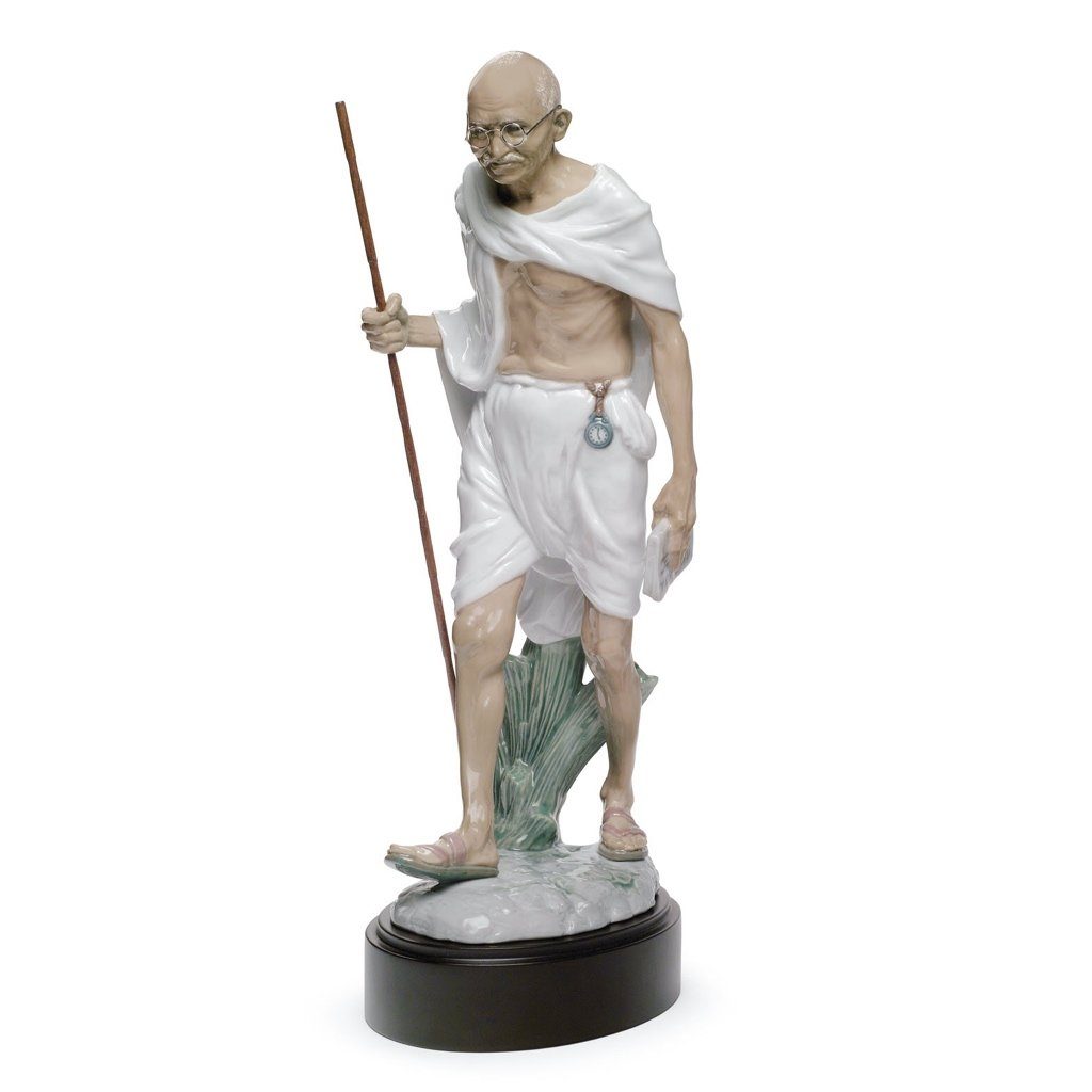 Lladro Porcelain Mahatma Gandhi Figurine Figurines Lladro 