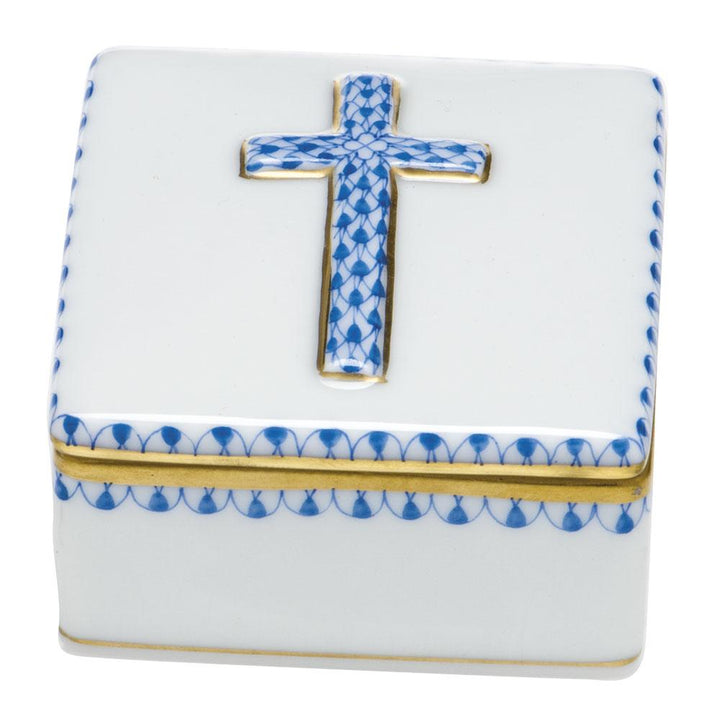 Herend Prayer Box Figurines Herend Box Blue 