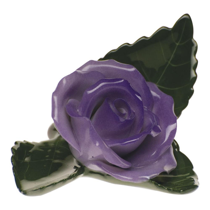 Herend Rose On Leaf Figurines Herend Lavender 