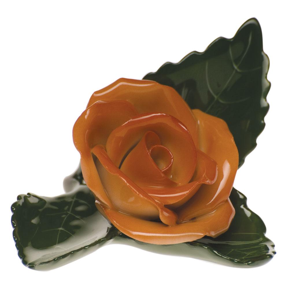 Herend Rose On Leaf Figurines Herend Rust 