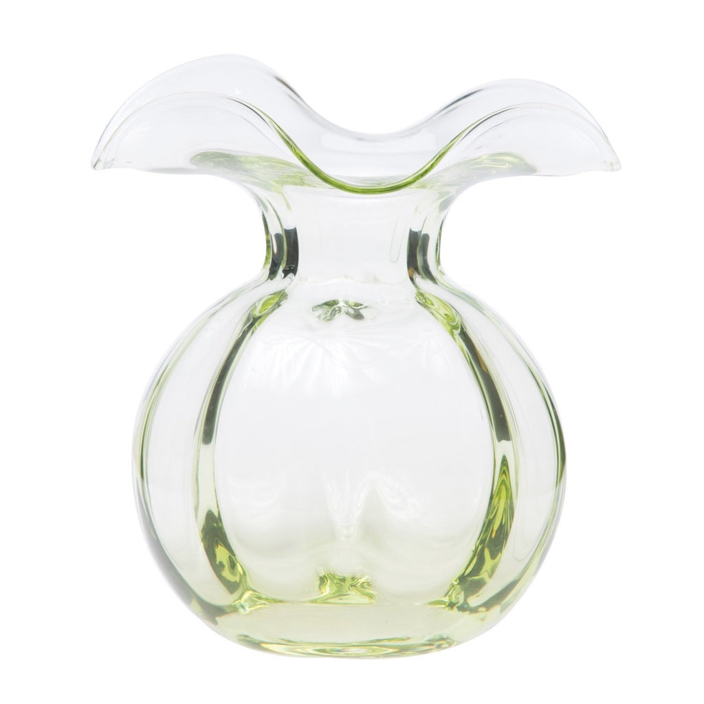 Vietri Hibiscus Glass Green Medium Fluted Vase Dinnerware Vietri 