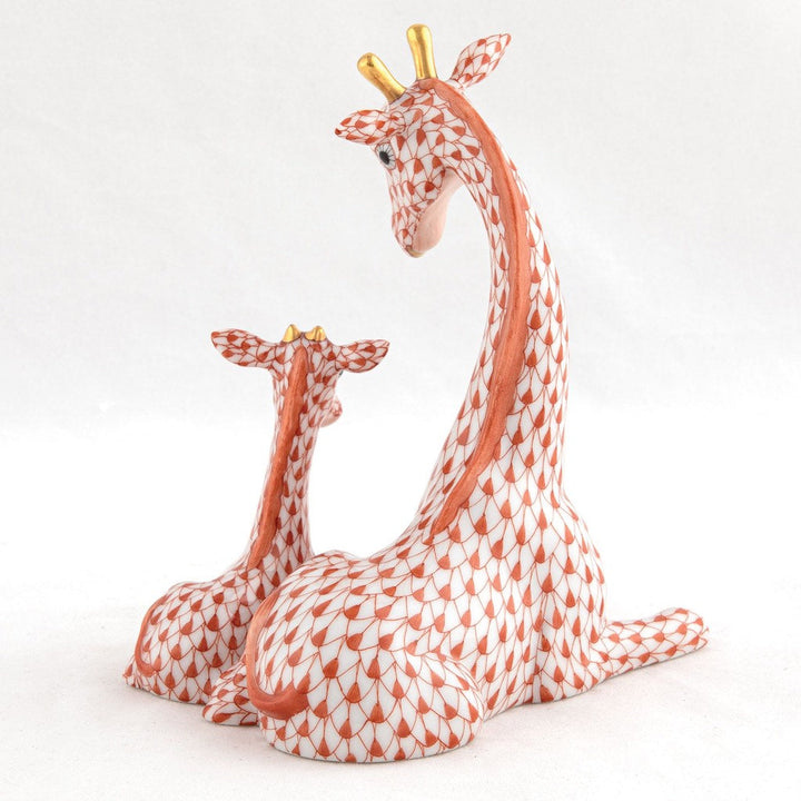 Herend Mother & Baby Giraffe Figurines Herend 