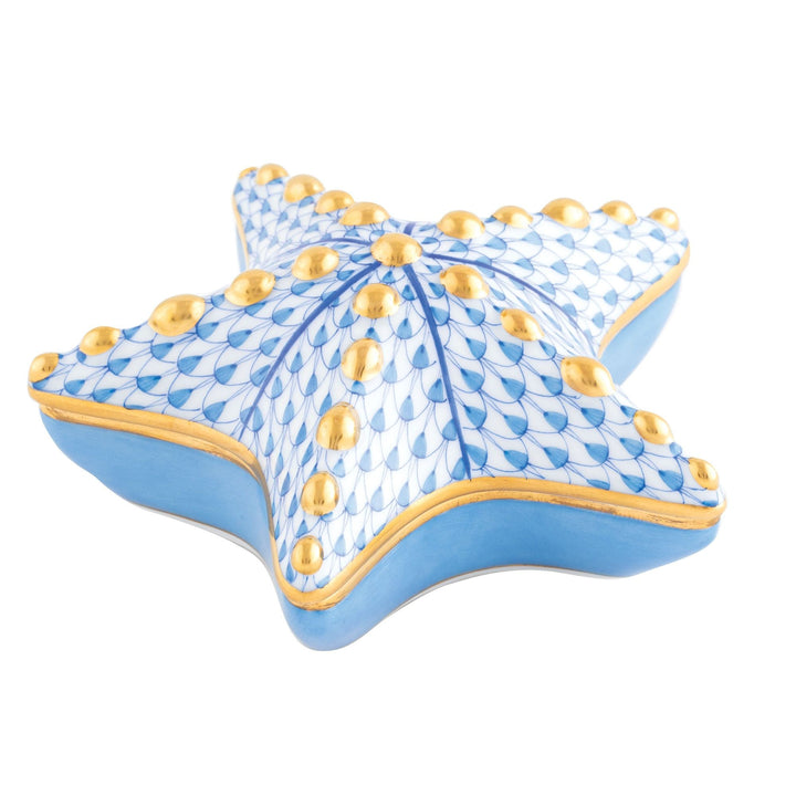 Herend Starfish Box Figurines Herend Blue 