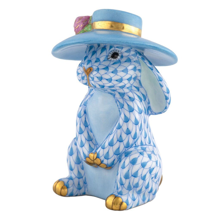 Herend Derby Bunny Figurine Figurines Herend Blue 