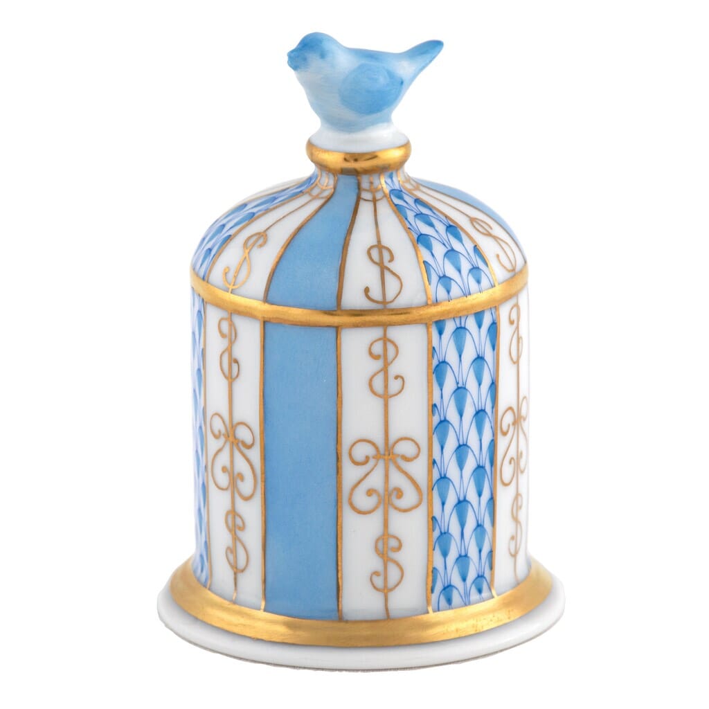 Herend Bird Cage Figurine Figurines Herend Blue 