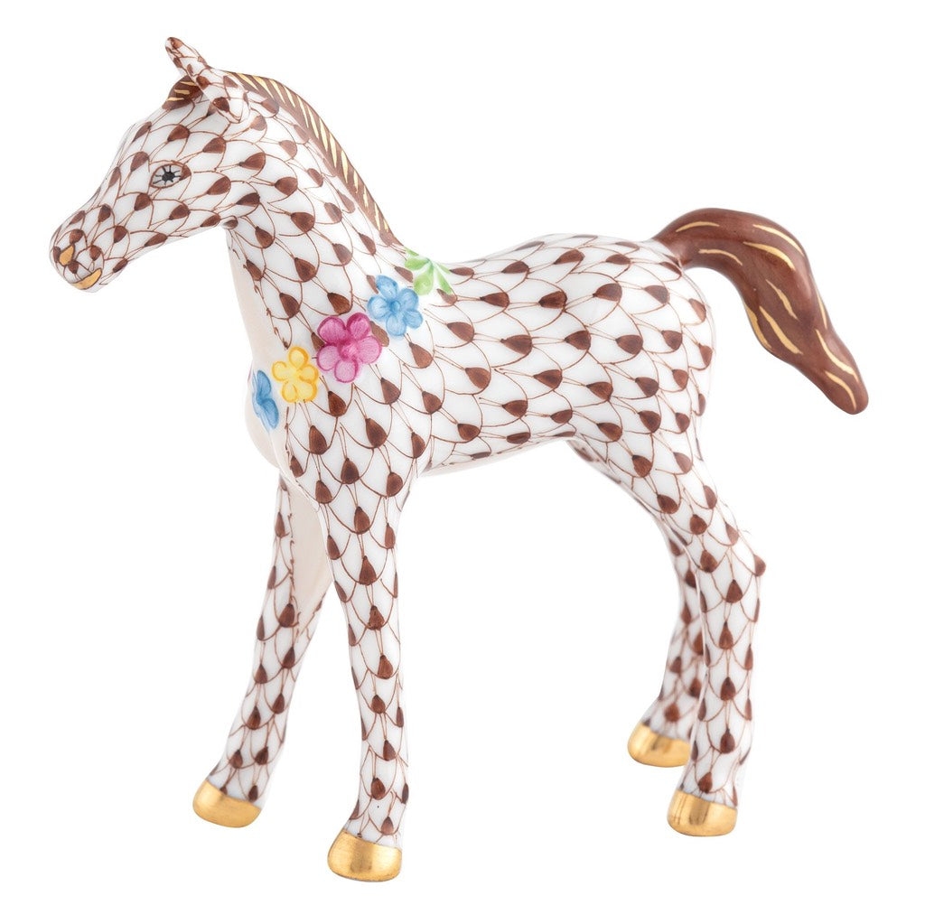 Herend Foal With Flowers Figurine Figurines Herend 