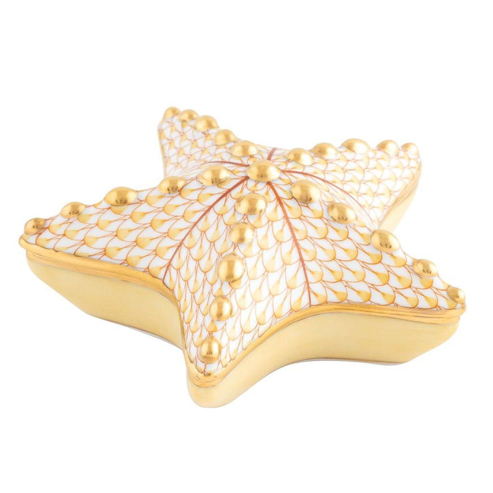 Herend Starfish Box Figurines Herend Butterscotch 