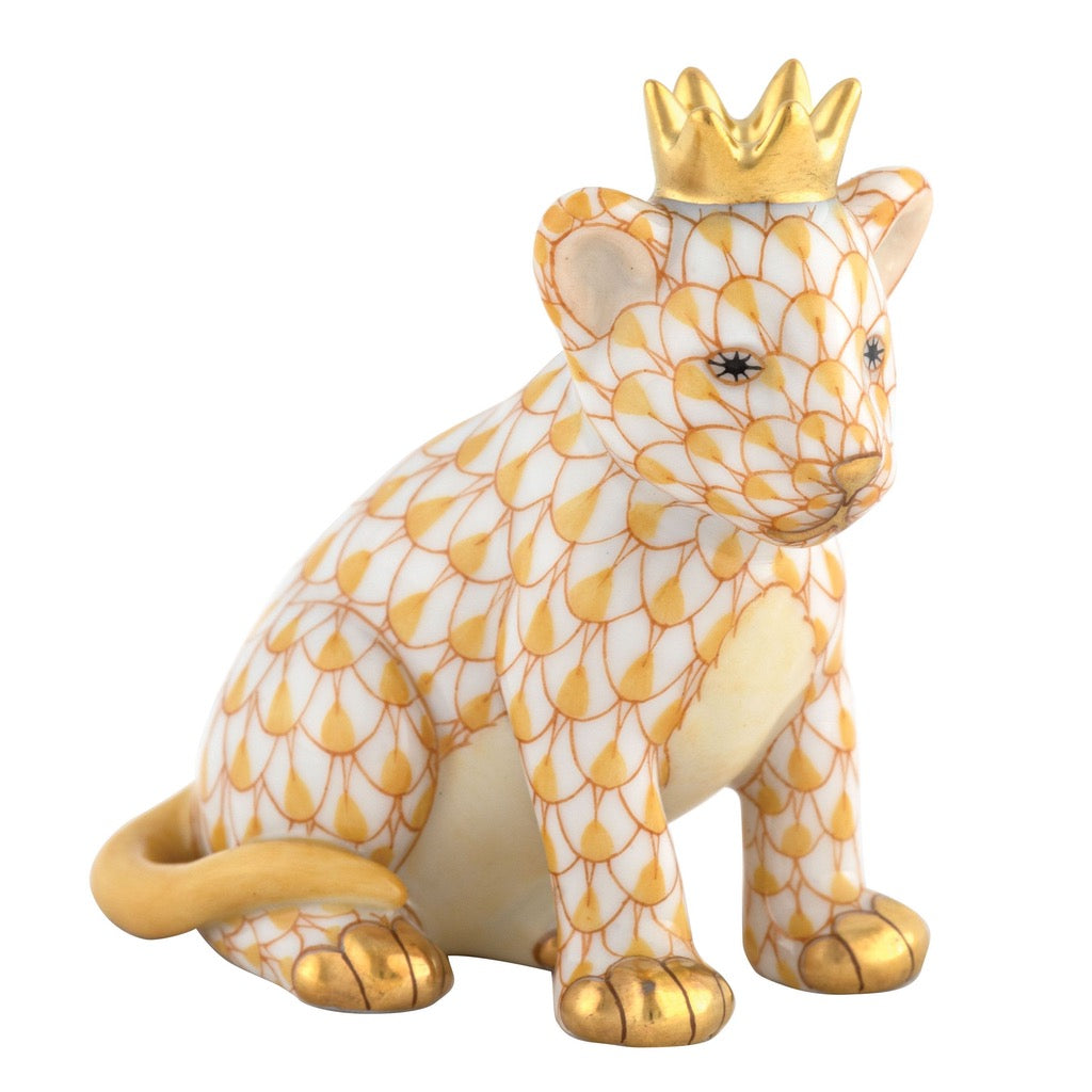 Herend Lion Cub With Crown Figurine Figurines Herend 