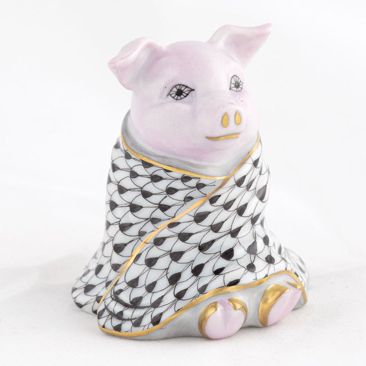 Herend Pig In a Blanket Figurine Figurines Herend 