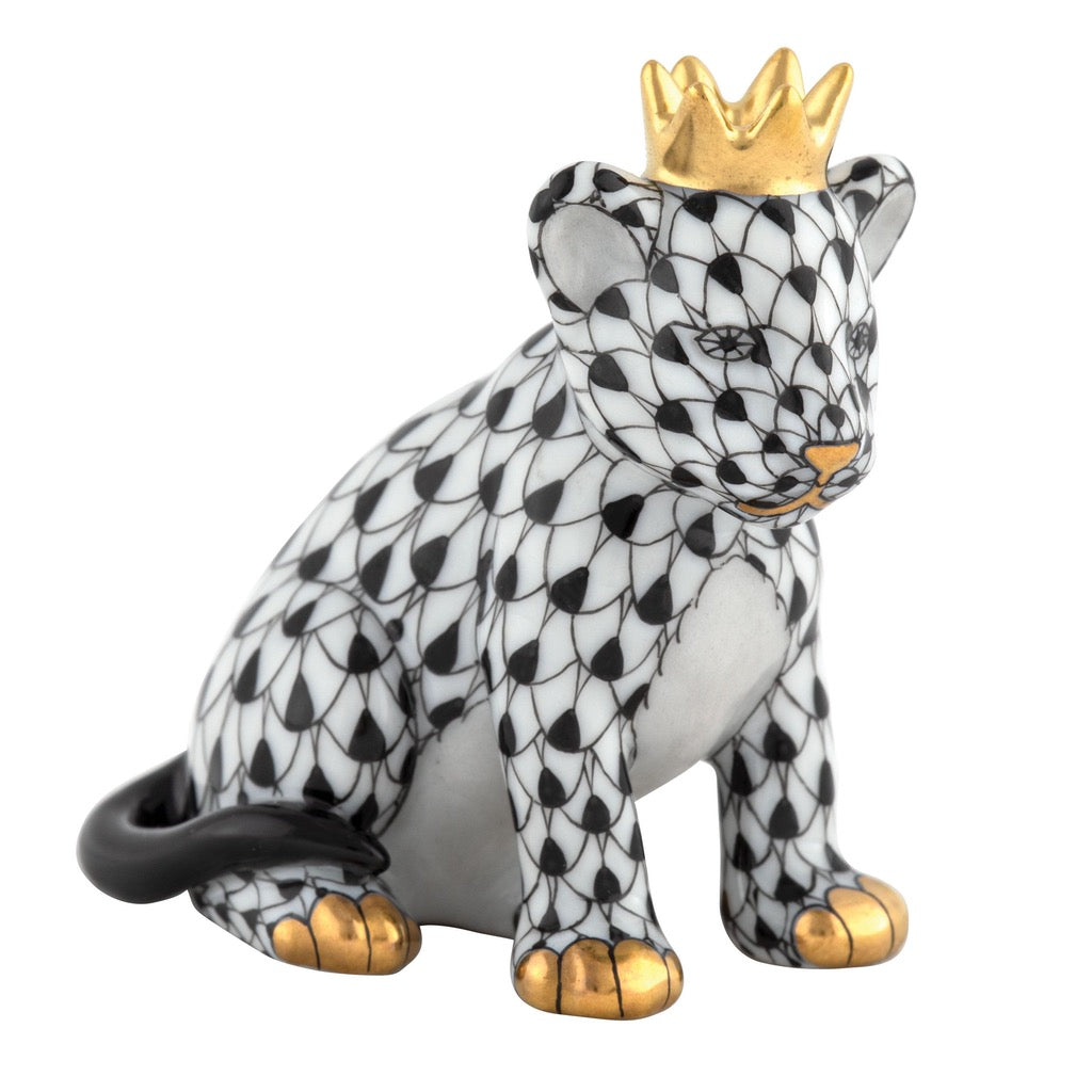 Herend Lion Cub With Crown Figurine Figurines Herend 