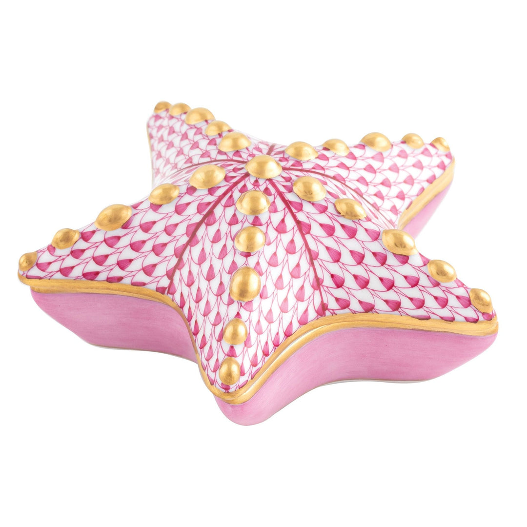 Herend Starfish Box Figurines Herend Raspberry (Pink) 