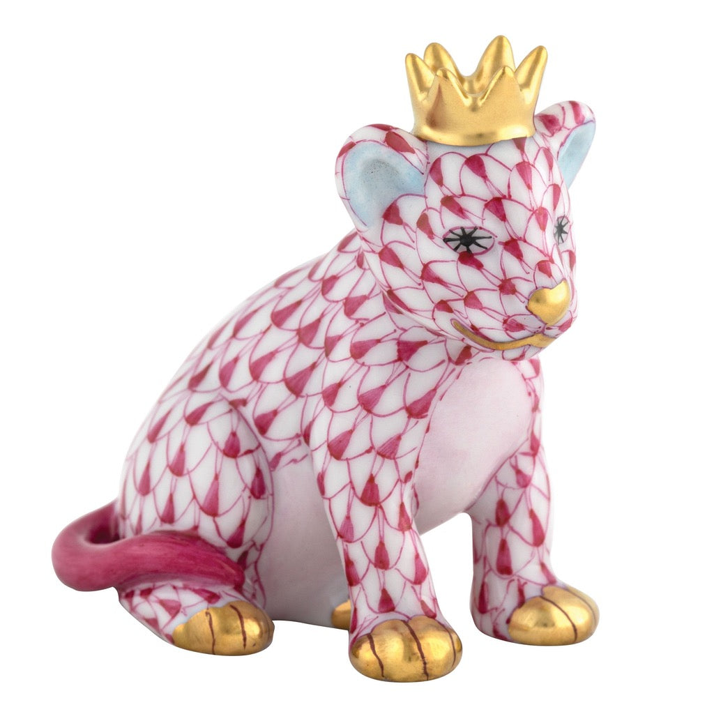 Herend Lion Cub With Crown Figurine Figurines Herend 