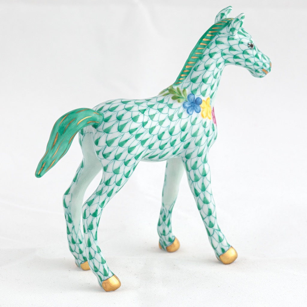 Herend Foal With Flowers Figurine Figurines Herend 