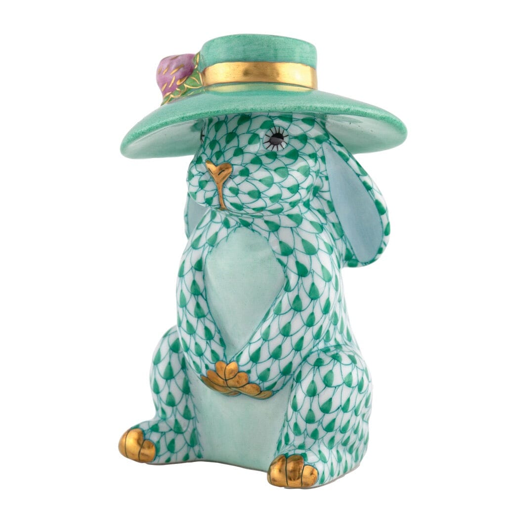 Herend Derby Bunny Figurine Figurines Herend Green 