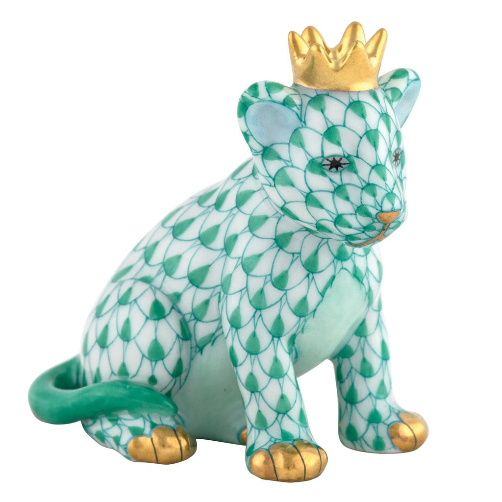 Herend Lion Cub With Crown Figurine Figurines Herend 