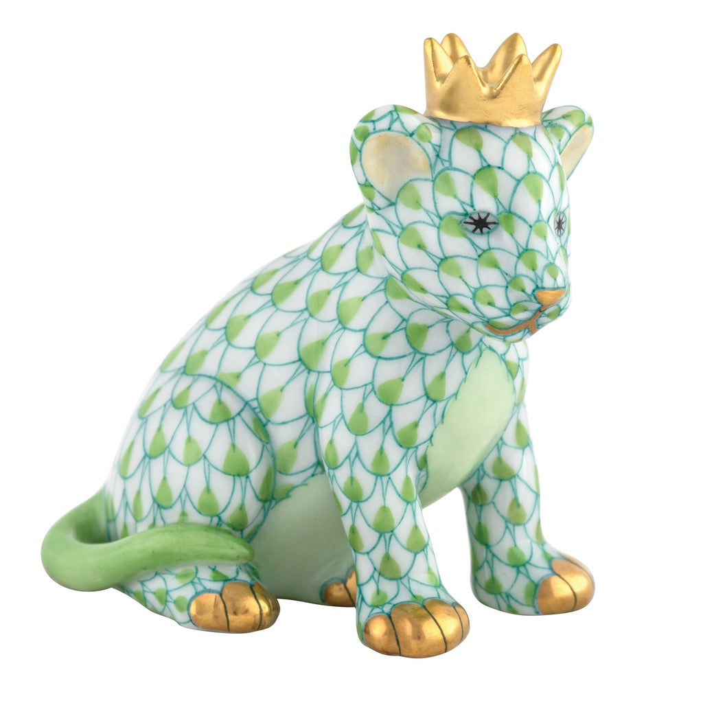 Herend Lion Cub With Crown Figurine Figurines Herend 