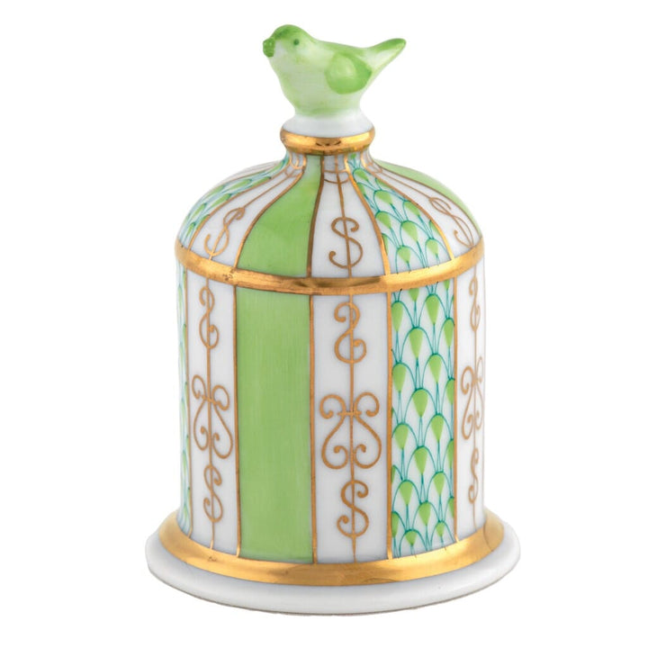 Herend Bird Cage Figurine Figurines Herend Lime Green 