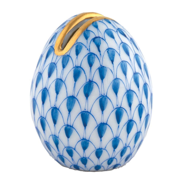 Herend Egg Place Card Holder Figurines Herend Blue 