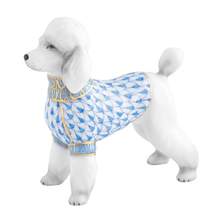 Herend Toy Poodle Figurine Figurines Herend Blue 