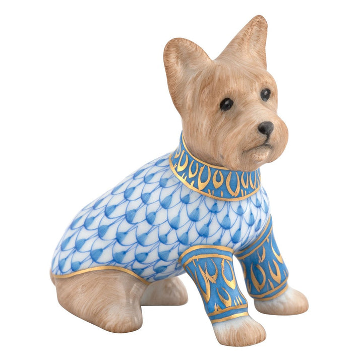 Herend Yorkshire Terrier Figurine Figurines Herend Blue 