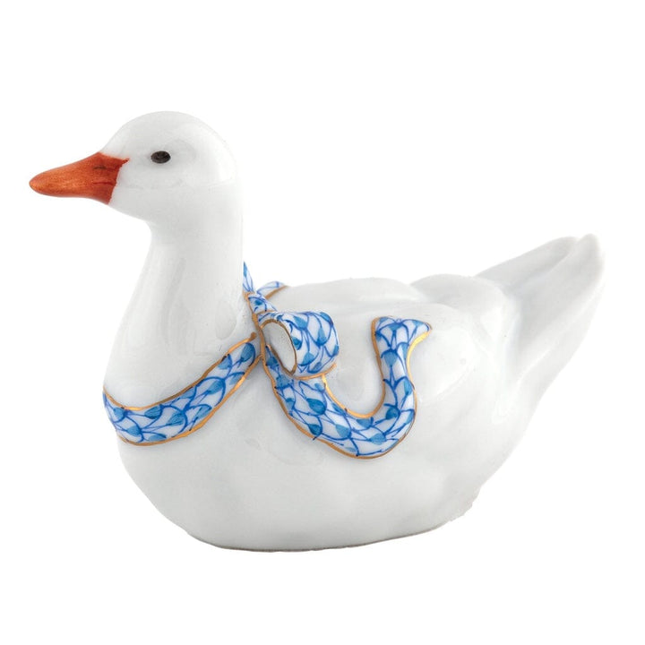 Herend Sitting Duck Figurine Figurines Herend Blue 