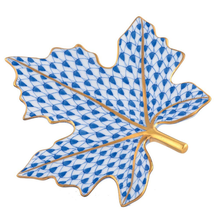 Herend Maple Leaf Figurine Figurines Herend Sapphire 