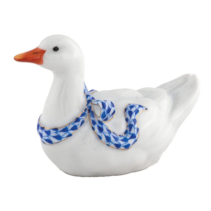 Herend Sitting Duck Figurine Figurines Herend Sapphire 