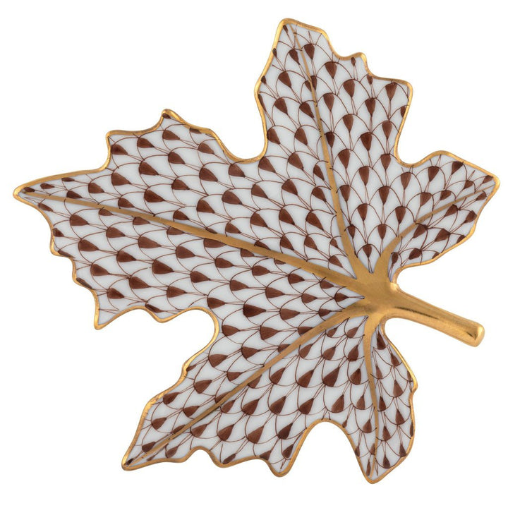 Herend Maple Leaf Figurine Figurines Herend Chocolate 