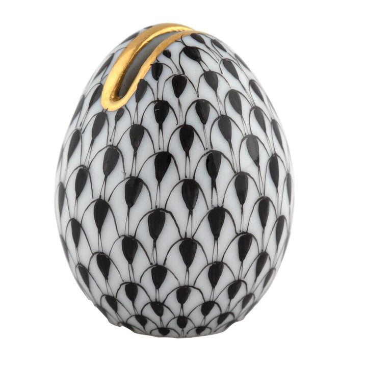 Herend Egg Place Card Holder Figurines Herend Black 