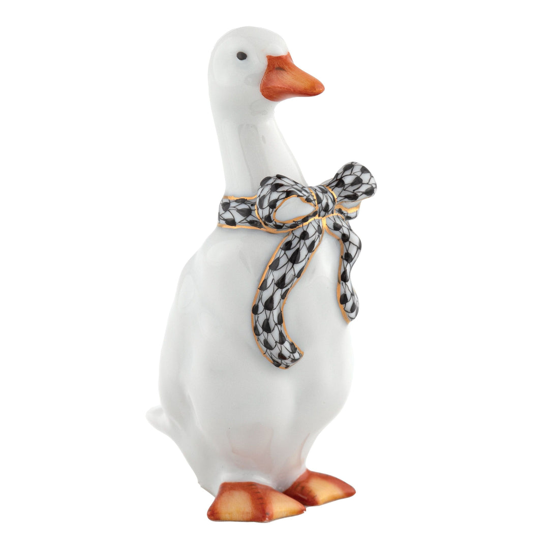 Herend Standing Duck Figurine Figurines Herend Black 