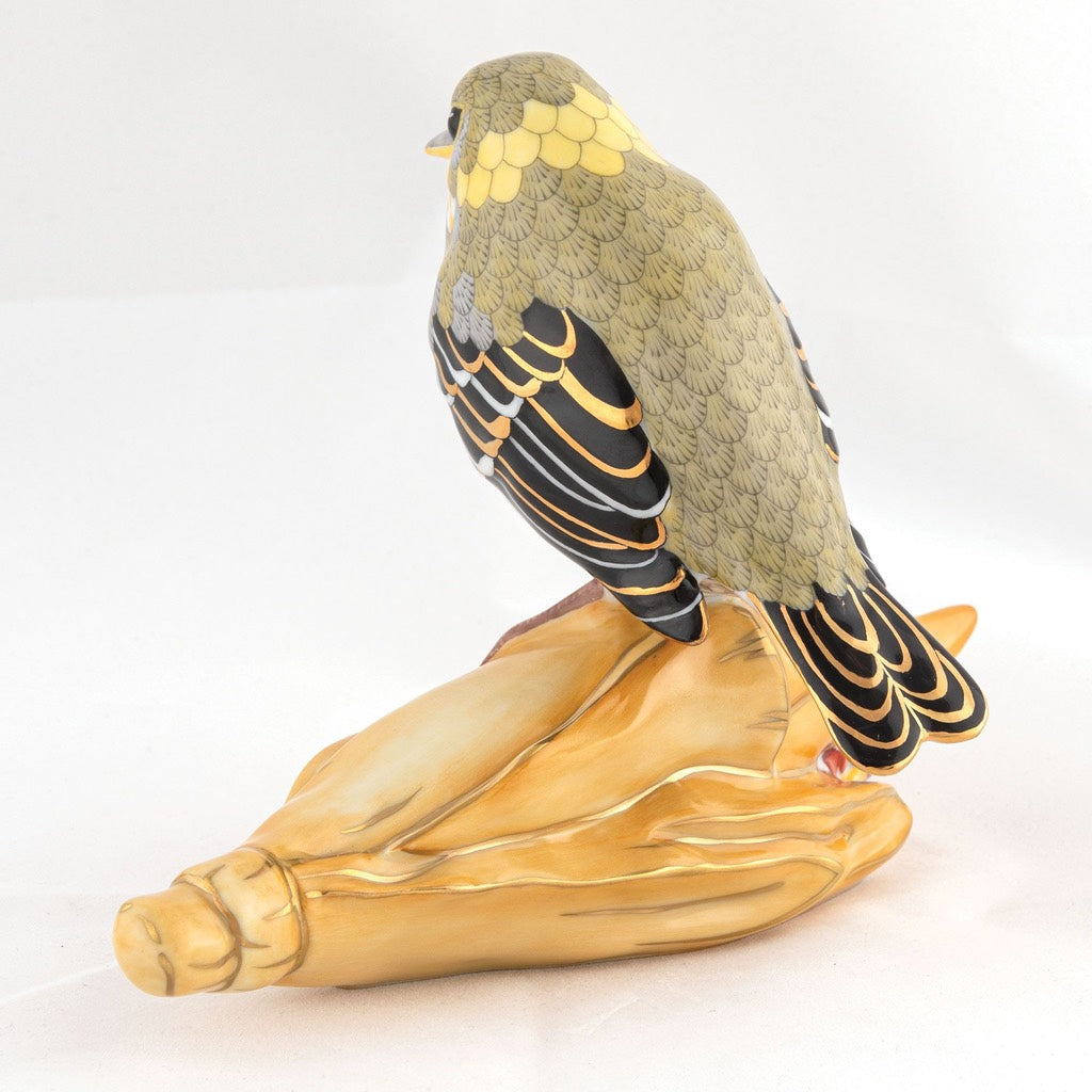 Herend Pine Warbler on Corn Figurine - Limited Edition Figurines Herend 