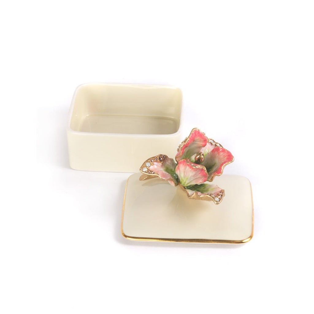 Jay Strongwater Lainey Tulip Porcelain Box Boxes Jay Strongwater 