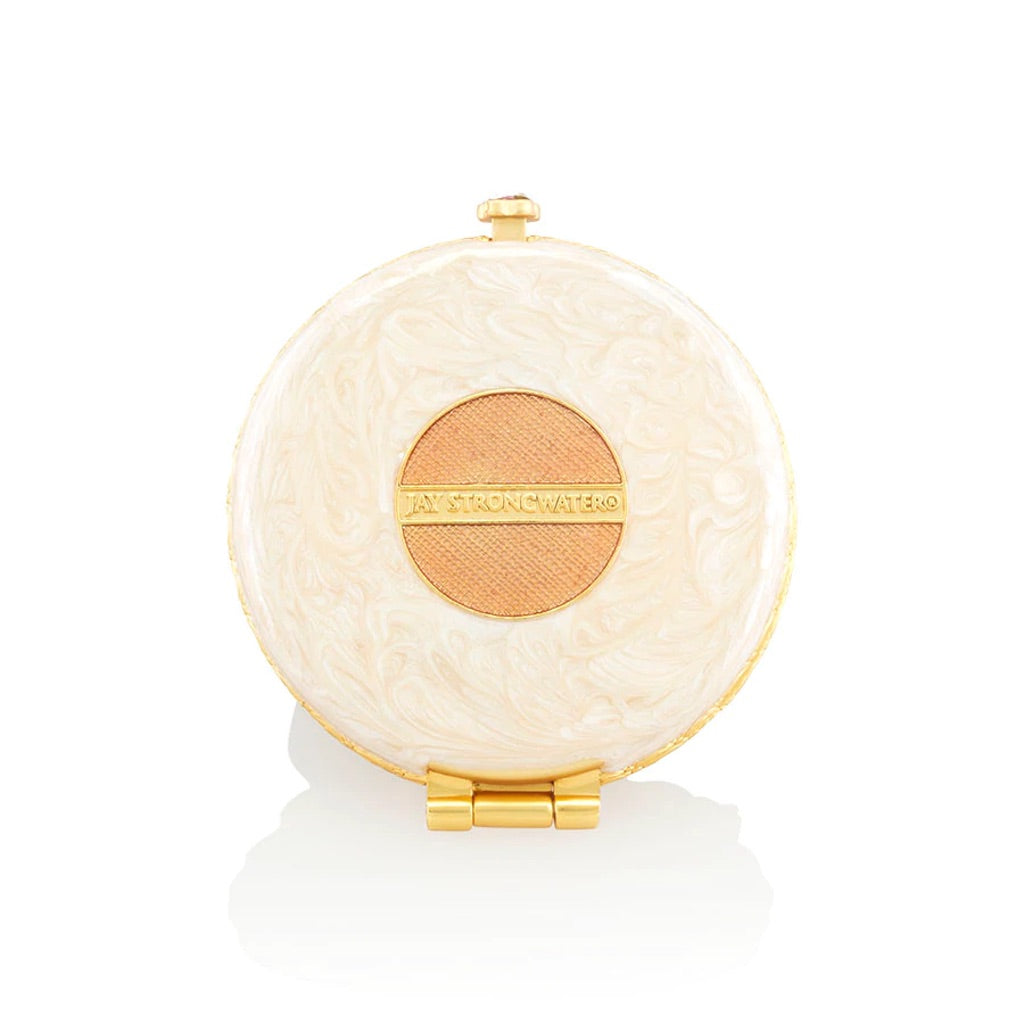 Jay Strongwater Angela Round Floral Compact Compacts Jay Strongwater 