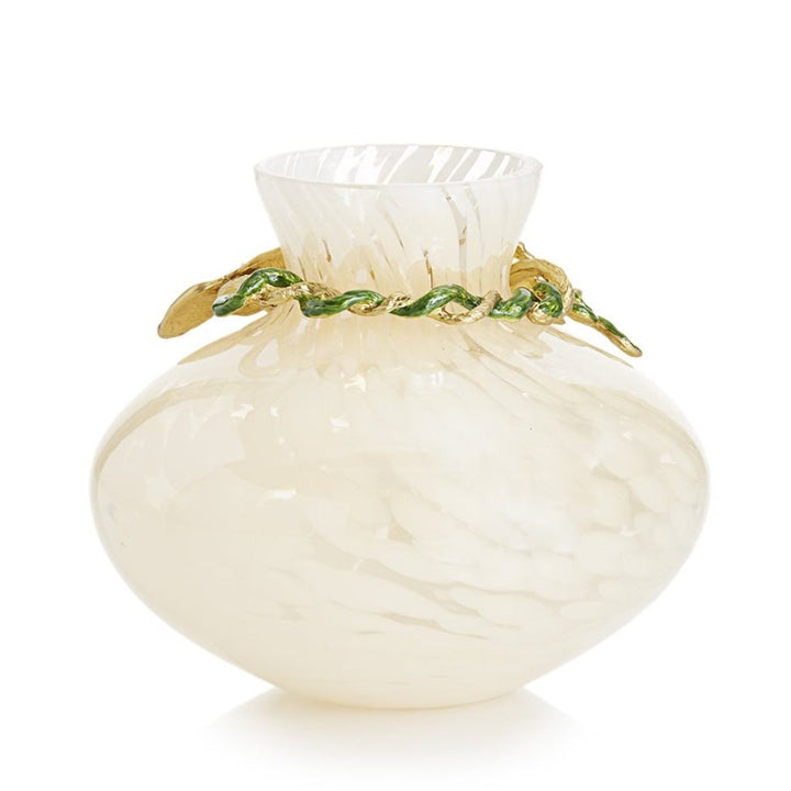 Jay Strongwater Holland Leaf & Flower Vase - Provence Vases Jay Strongwater 