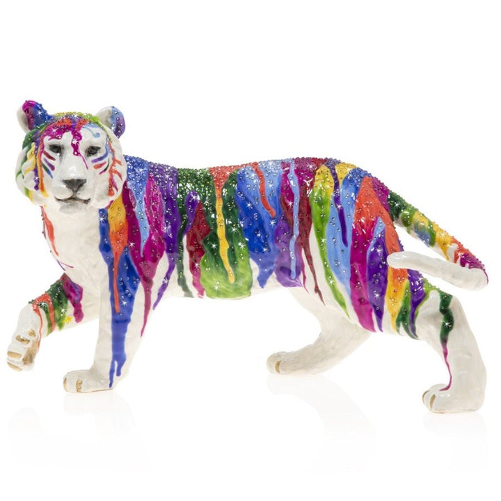 Jay Strongwater Julius Grand Tiger Figurine - Drip Figurines Jay Strongwater 