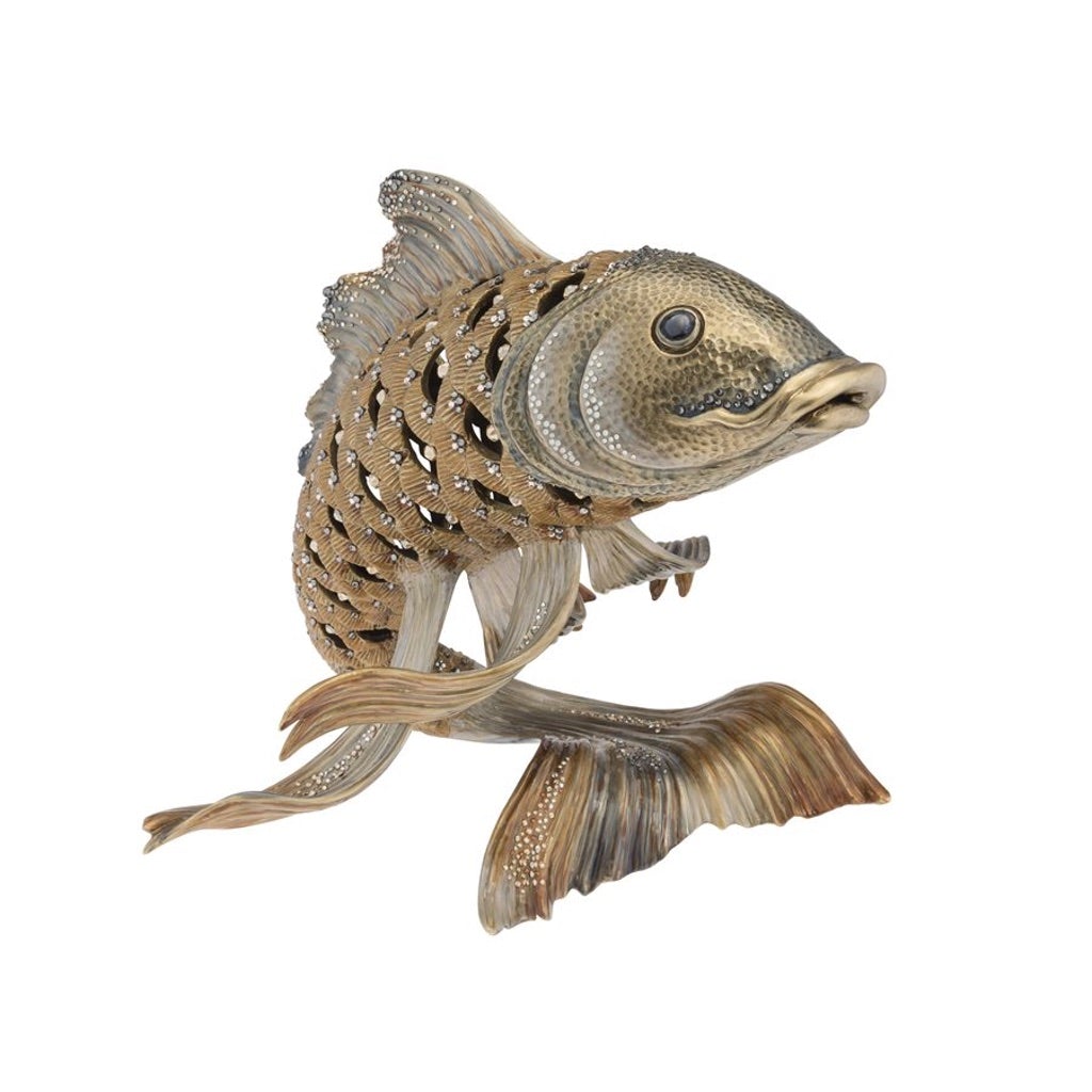 Jay Strongwater Asagi Koi Fish Figurine Figurines Jay Strongwater 