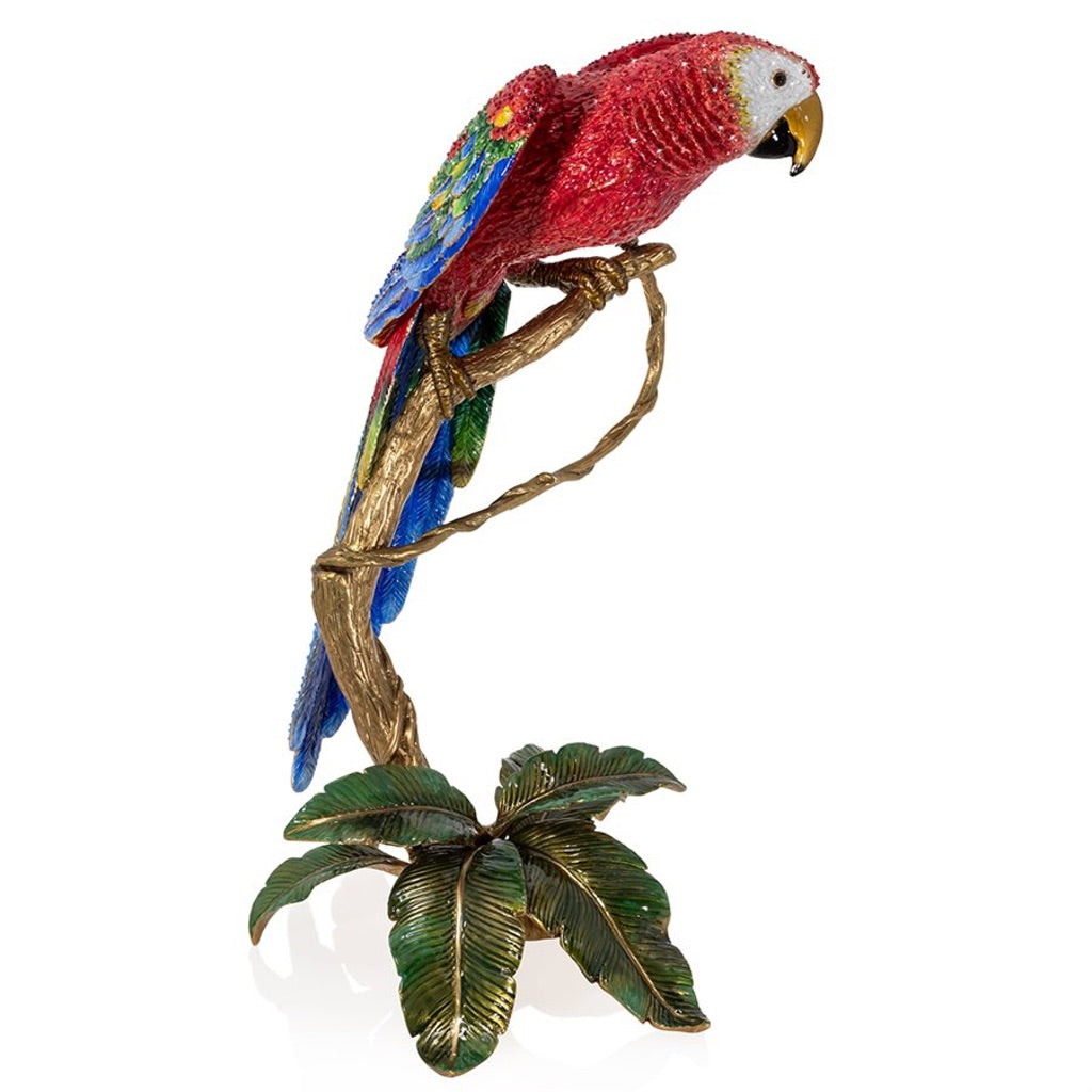 Jay Strongwater Skylar Macaw Figurine Figurines Jay Strongwater 